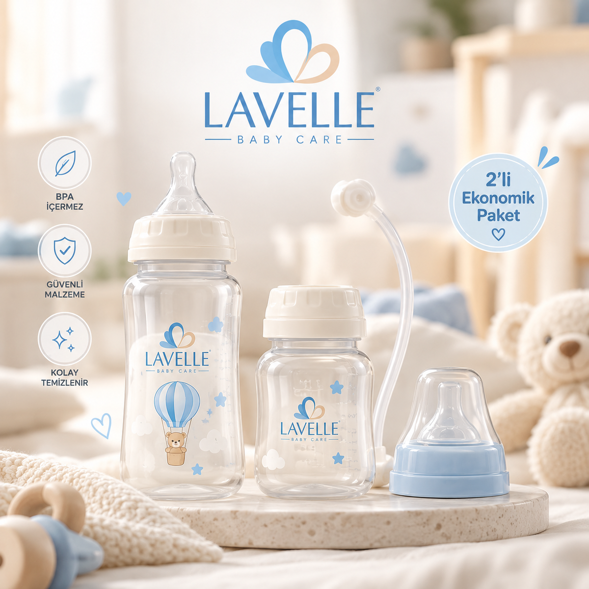 Lavelle™ Emzikli & Hortumlu Biberon