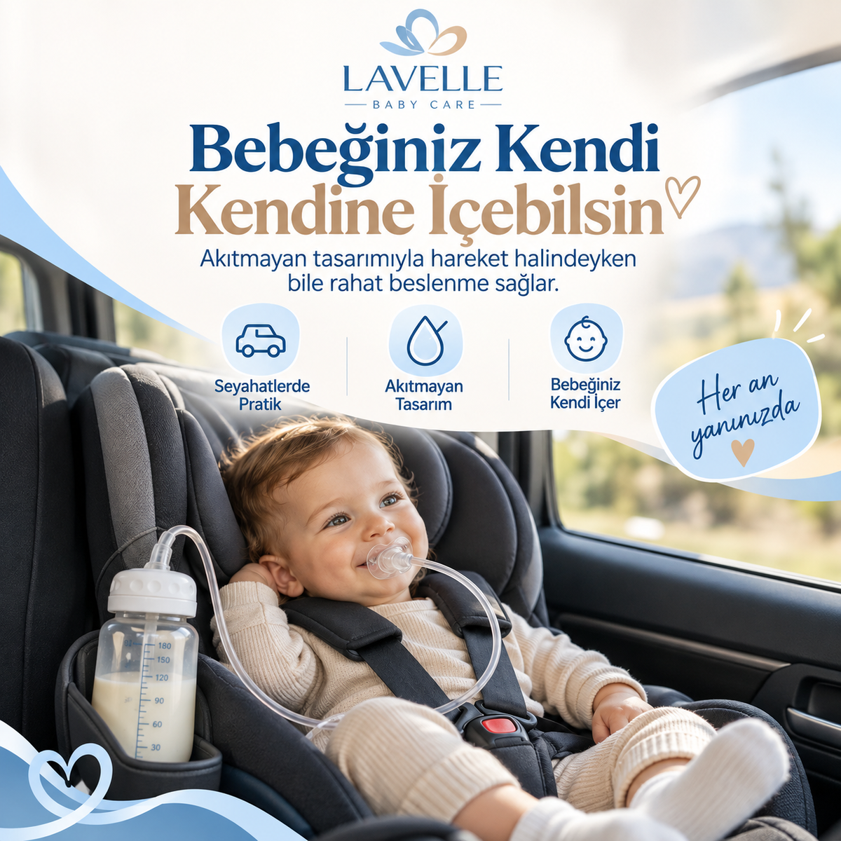 Lavelle™ Emzikli & Hortumlu Biberon